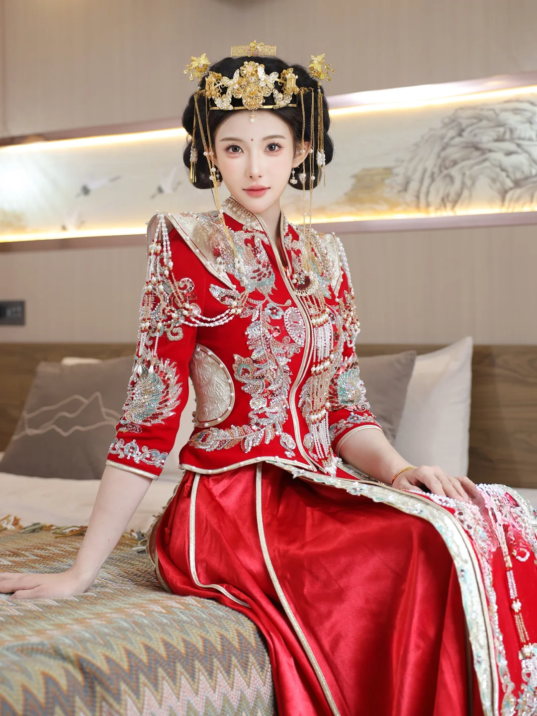 梨霜儿 - No.004 新娘红装 [113P-2.3GB] tg@simisebaisi 【丝足阁】003.webp